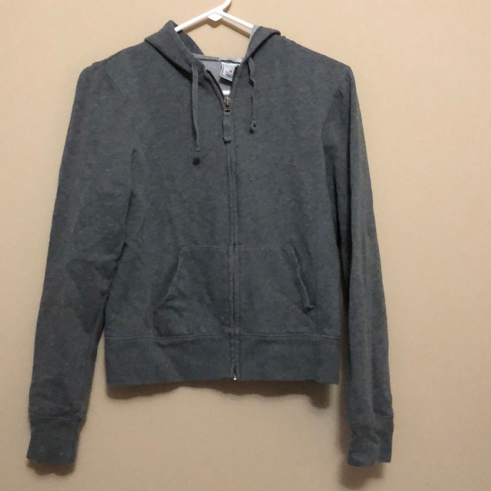 ON grey sweatshirt